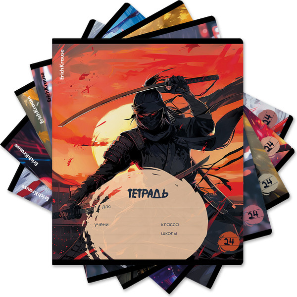 Изображение товара Тетрадь Erich Krause Samurai / 60577 (24л, линейка)