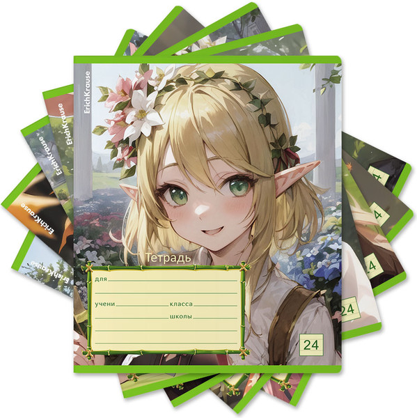 Изображение товара Тетрадь Erich Krause Эльфы Аниме / 60579 (24л, линейка)