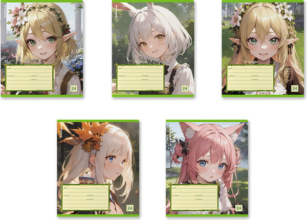 Изображение товара Тетрадь Erich Krause Эльфы Аниме / 60579 (24л, линейка)