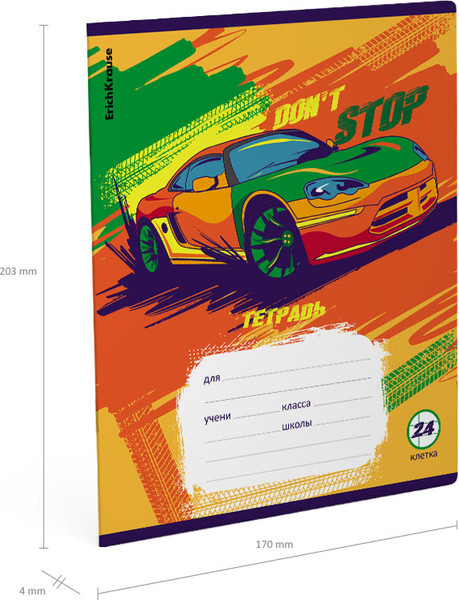 Изображение товара Тетрадь Erich Krause Graphic Car / 60584 (24л, клетка)