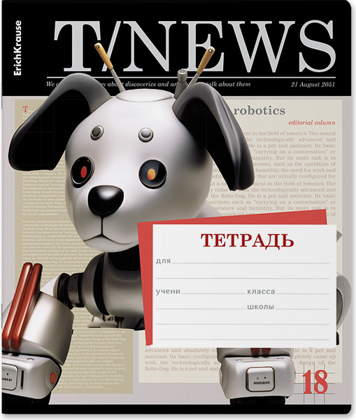 Изображение товара Тетрадь Erich Krause Tech News / 63274 (18л, клетка)