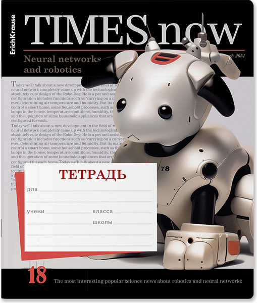 Изображение товара Тетрадь Erich Krause Tech News / 63274 (18л, клетка)