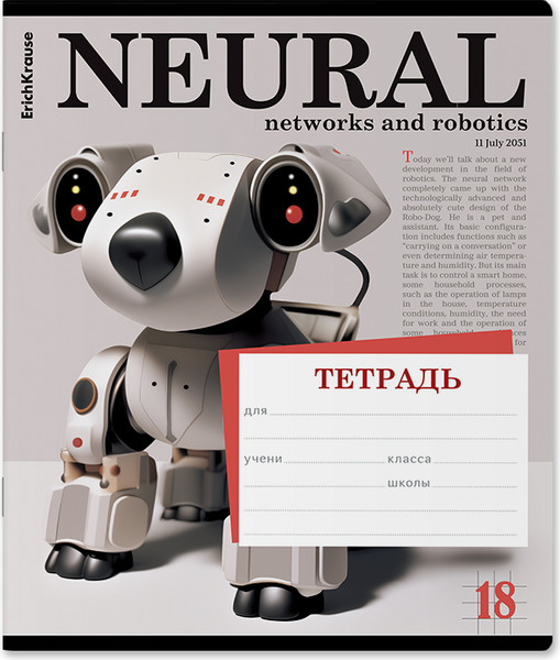 Изображение товара Тетрадь Erich Krause Tech News / 63274 (18л, клетка)