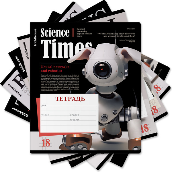 Изображение товара Тетрадь Erich Krause Tech News / 63274 (18л, клетка)