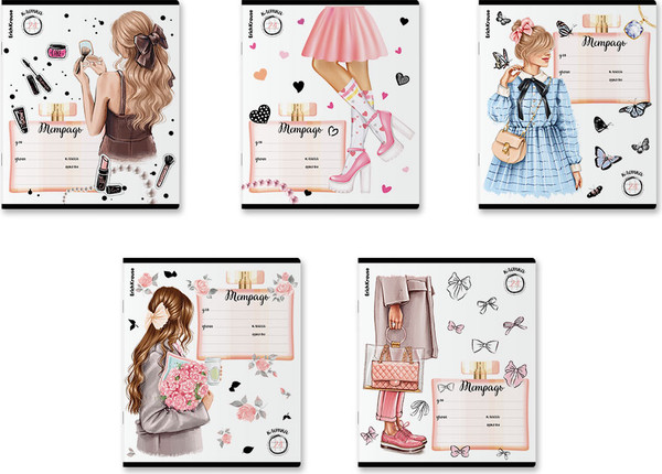 Изображение товара Тетрадь Erich Krause Fashion Girl / 60588 (24л, клетка)