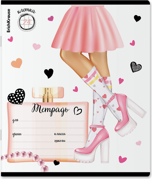 Изображение товара Тетрадь Erich Krause Fashion Girl / 60588 (24л, клетка)