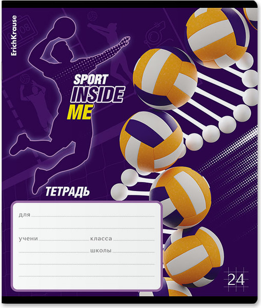 Изображение товара Тетрадь Erich Krause Sport DNA / 60590 (24л, клетка)