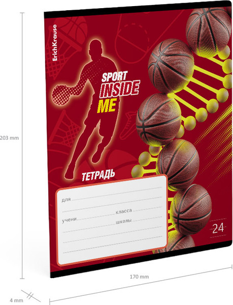 Изображение товара Тетрадь Erich Krause Sport DNA / 60591 (24л, линейка)