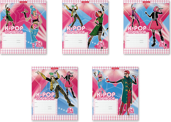 Изображение товара Тетрадь Erich Krause K-POP / 58261 (24л, клетка)