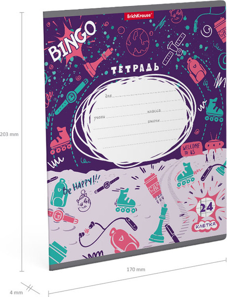 Изображение товара Тетрадь Erich Krause Cosmic Trash / 58267 (24л, клетка)