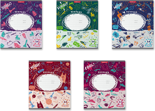 Изображение товара Тетрадь Erich Krause Cosmic Trash / 58267 (24л, клетка)