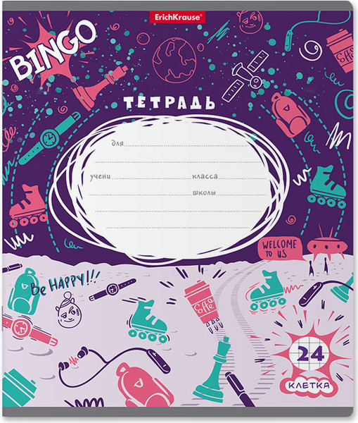 Изображение товара Тетрадь Erich Krause Cosmic Trash / 58267 (24л, клетка)