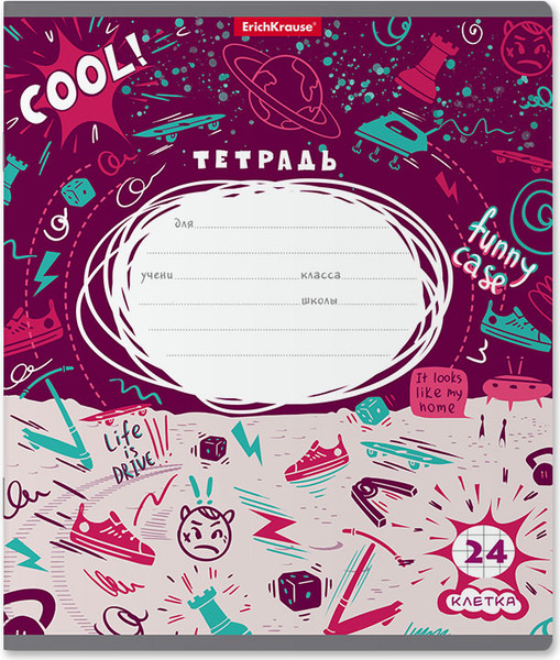 Изображение товара Тетрадь Erich Krause Cosmic Trash / 58267 (24л, клетка)