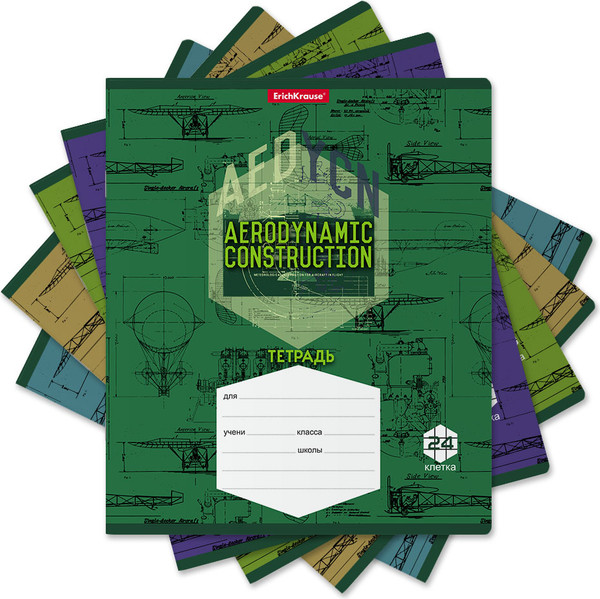 Изображение товара Тетрадь Erich Krause Aerodynamics / 58396 (24л, клетка)