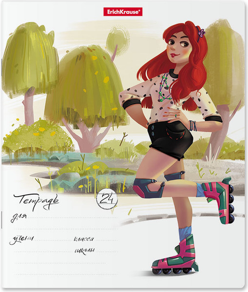 Изображение товара Тетрадь Erich Krause Девочки-красавицы / 54196 (24л, линейка)