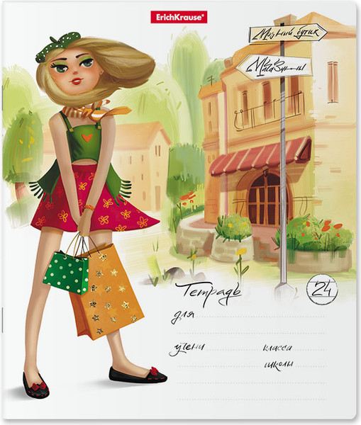 Изображение товара Тетрадь Erich Krause Девочки-красавицы / 54196 (24л, линейка)