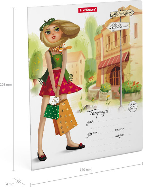 Изображение товара Тетрадь Erich Krause Девочки-красавицы / 54196 (24л, линейка)
