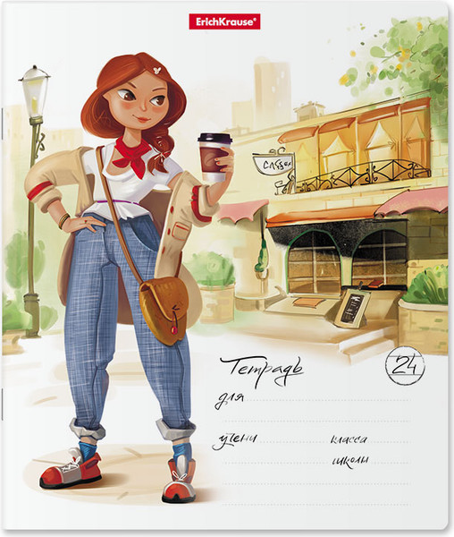 Изображение товара Тетрадь Erich Krause Девочки-красавицы / 54196 (24л, линейка)