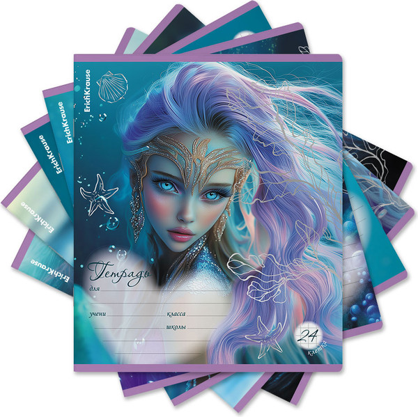 Изображение товара Тетрадь Erich Krause Aquamarine / 64846 (24л, клетка)