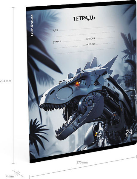 Изображение товара Тетрадь Erich Krause Techno Dino / 64850 (24л, клетка)