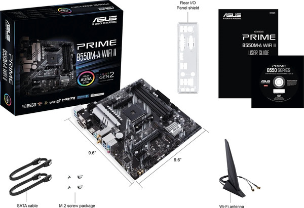 Изображение товара Материнская плата Asus Prime B550M-A Wi-Fi II