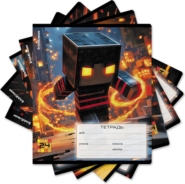 Изображение товара Тетрадь Erich Krause Mine Block / 64852 (24л, клетка)