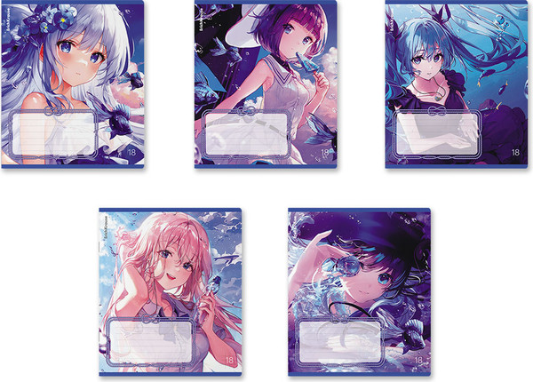 Изображение товара Тетрадь Erich Krause Kawaii Whale / 60550 (18л, клетка)