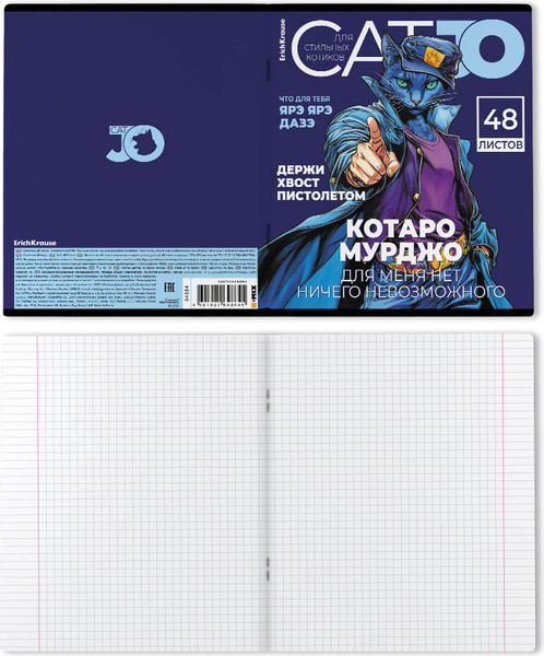Изображение товара Тетрадь Erich Krause CatJo / 64864 (48л, клетка)
