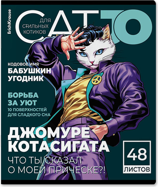 Изображение товара Тетрадь Erich Krause CatJo / 64864 (48л, клетка)