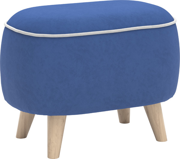 Изображение товара Пуф Олмеко Лона (велюр Forward 785 нэви/велюр Forward 990 сильвер)