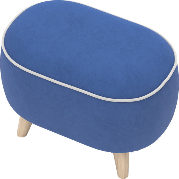 Изображение товара Пуф Олмеко Лона (велюр Forward 785 нэви/велюр Forward 990 сильвер)