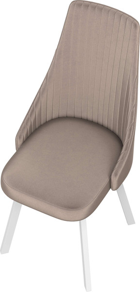 Изображение товара Стул Олмеко Лион (велюр конфетти мокко/белый)