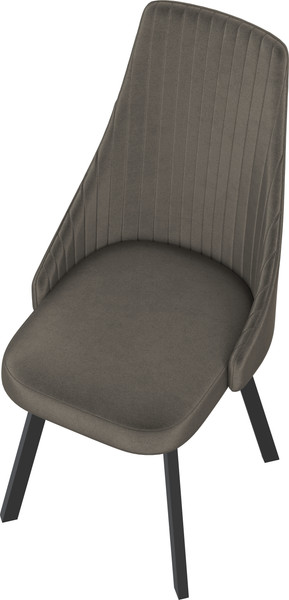 Изображение товара Стул Олмеко Лион (велюр конфетти стоун/черный)