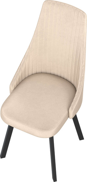 Изображение товара Стул Олмеко Лион (велюр конфетти крем/черный)