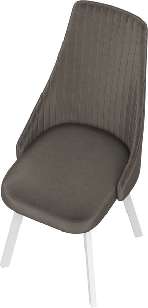 Изображение товара Стул Олмеко Лион (велюр конфетти стоун/белый)