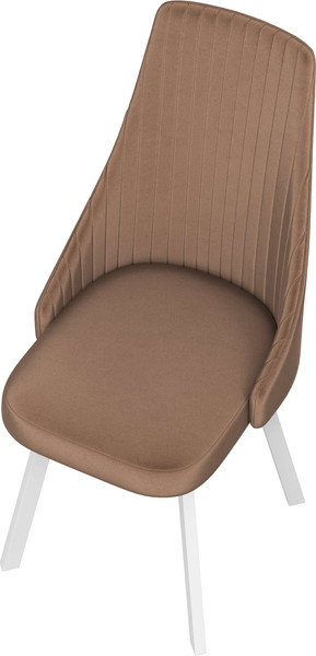 Изображение товара Стул Олмеко Лион (велюр конфетти корица/белый)