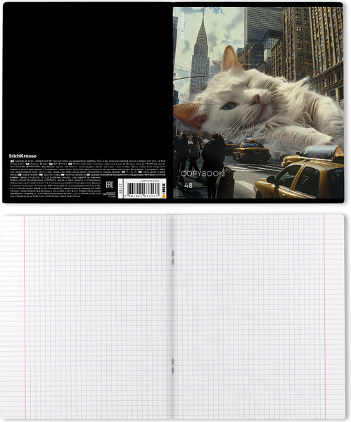 Изображение товара Тетрадь Erich Krause Big City Cats / 63317 (48л, клетка)