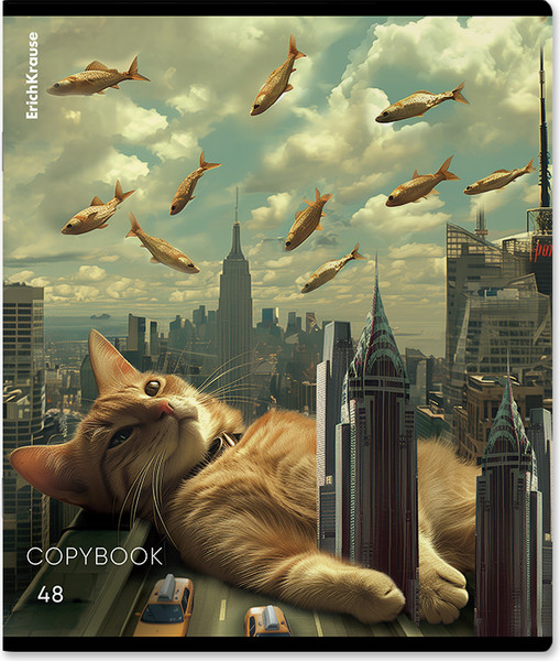 Изображение товара Тетрадь Erich Krause Big City Cats / 63317 (48л, клетка)