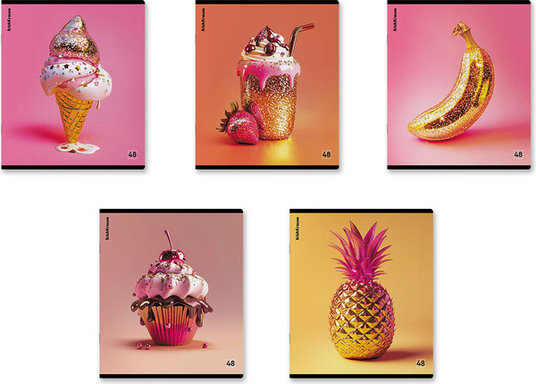 Изображение товара Тетрадь Erich Krause Glow Food / 65555 (48л, клетка)