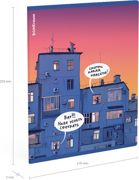 Изображение товара Тетрадь Erich Krause Windows / 63311 (48л, клетка)