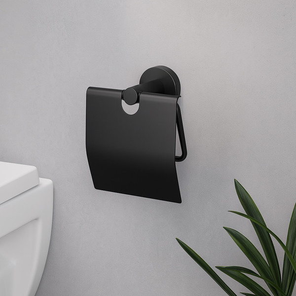 Изображение товара Набор аксессуаров для ванной и туалета Lauter 21SH72082 + 21SH72092 + 21SH72102 (Matt Black, 3 предмета)