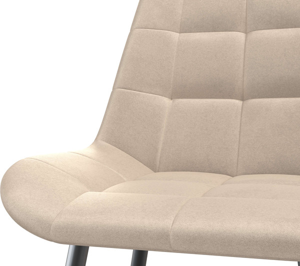 Изображение товара Стул Олмеко Кварта К (велюр конфетти крем/черный)