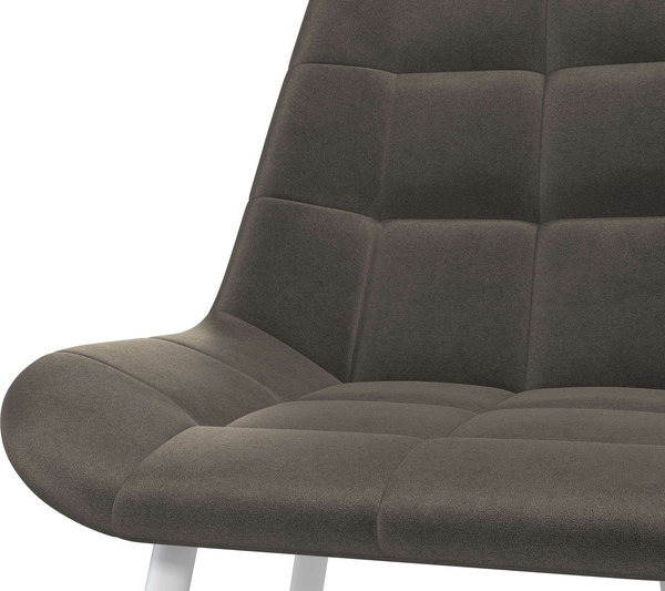 Изображение товара Стул Олмеко Кварта К (велюр конфетти стоун/белый)