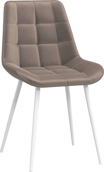 Изображение товара Стул Олмеко Кварта К (велюр конфетти мокко/белый)