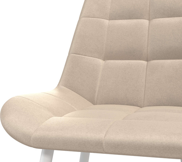 Изображение товара Стул Олмеко Кварта К (велюр конфетти крем/белый)