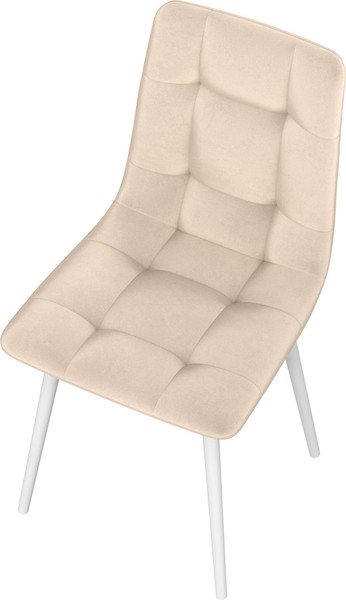 Изображение товара Стул Олмеко Белла К (велюр конфетти крем/белый)