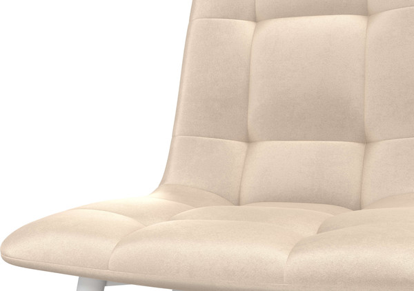 Изображение товара Стул Олмеко Белла К (велюр конфетти крем/белый)