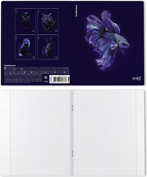 Изображение товара Тетрадь Erich Krause Indigo / 64867 (48л, клетка)