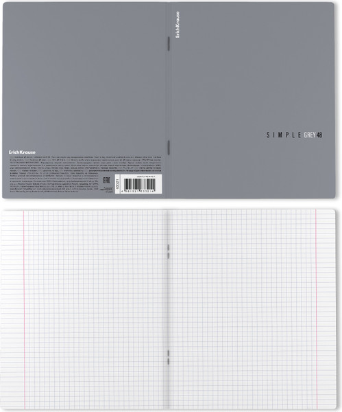 Изображение товара Тетрадь Erich Krause Simple Color / 63321 (48л, клетка)