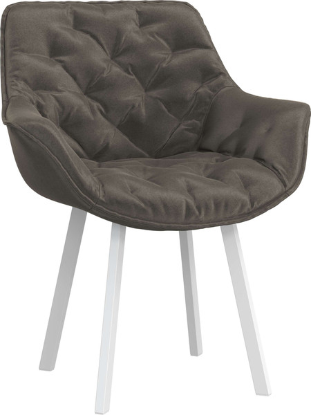 Изображение товара Стул Олмеко Квинта (велюр конфетти стоун/белый)